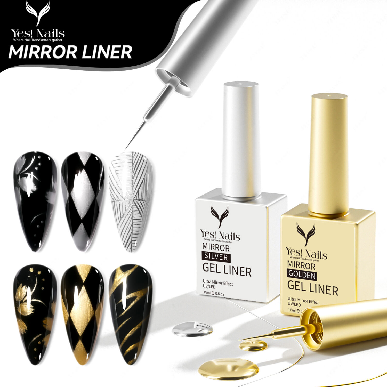 MIRROR METALLIC GEL LINER