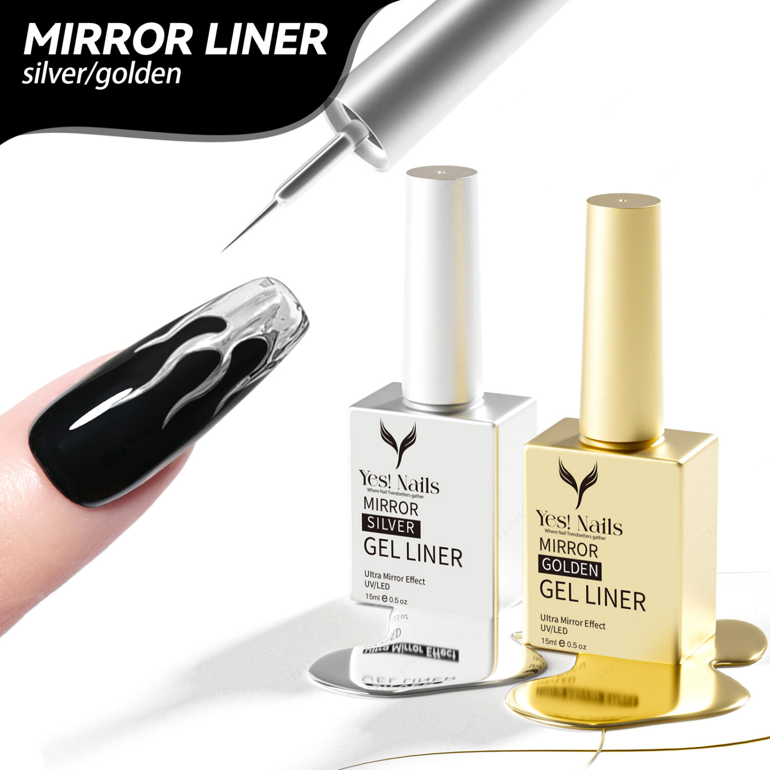 Alternative view of MIRROR METALLIC GEL LINER