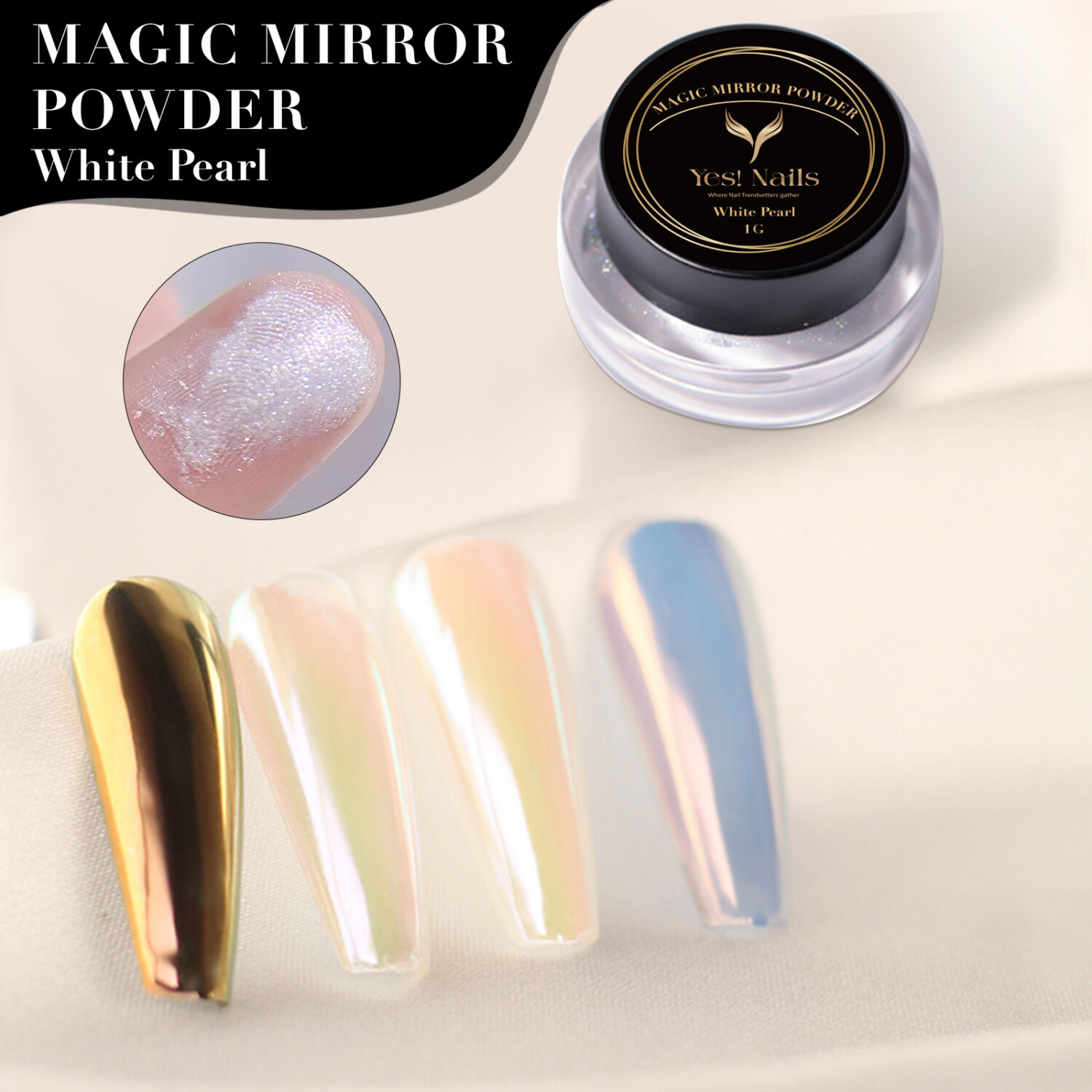 CHROME POWDER – WHITE PEARL