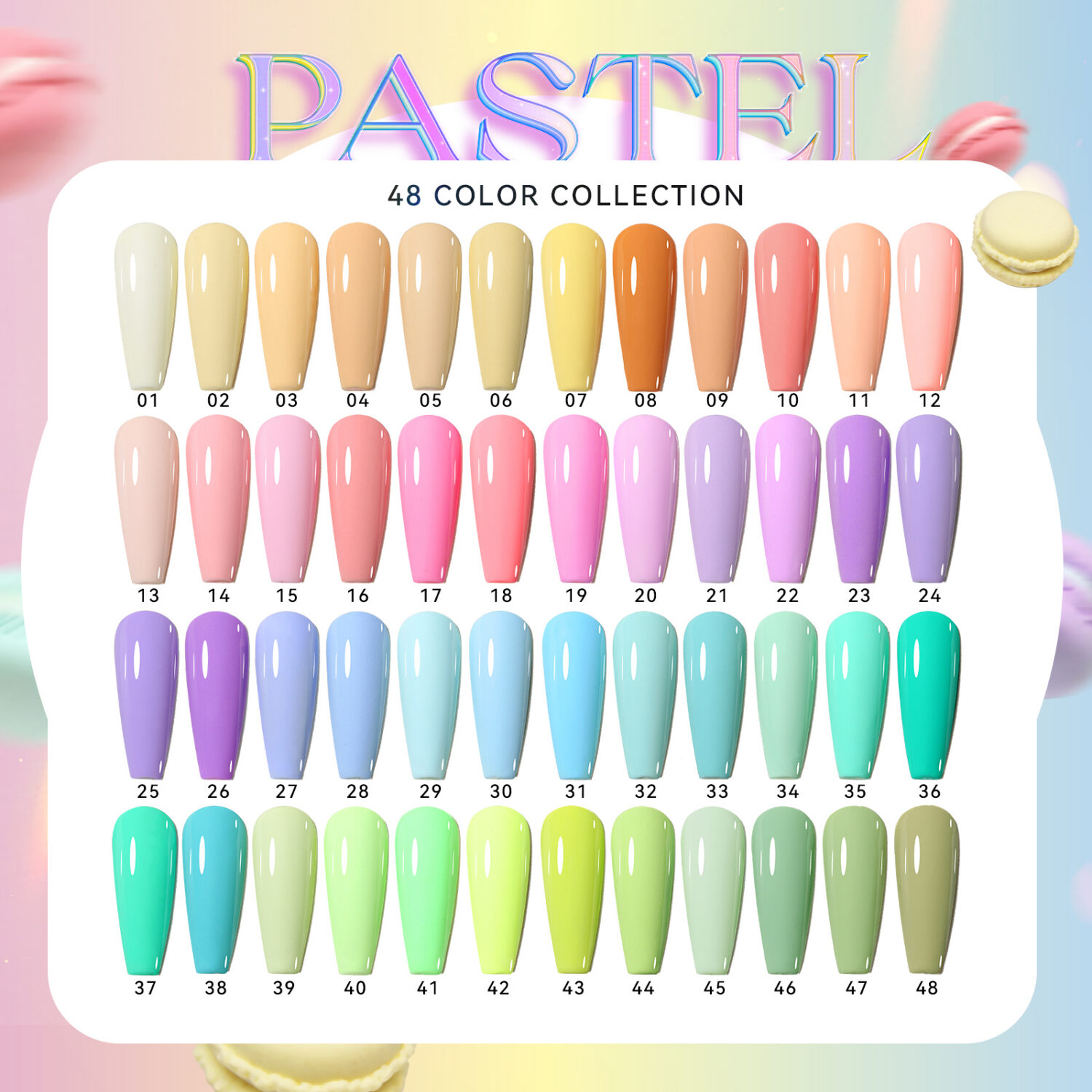 Alternative view of VINTAGE PASTEL – 48 COLORS GEL POLISH COLLECITON