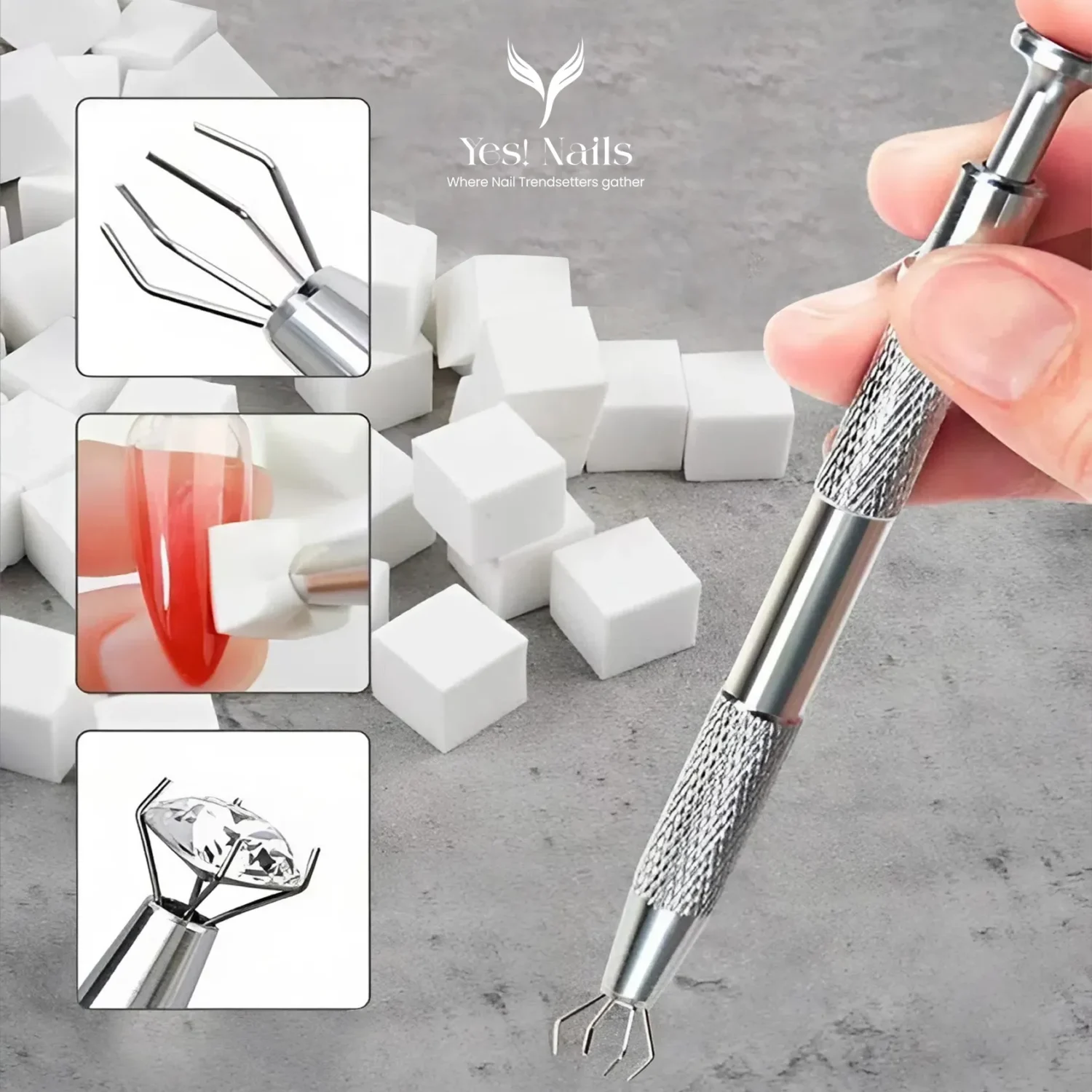 Alternative view of 4-Claw Sponge Grabbing Pen – Nail Art Ombre Tool