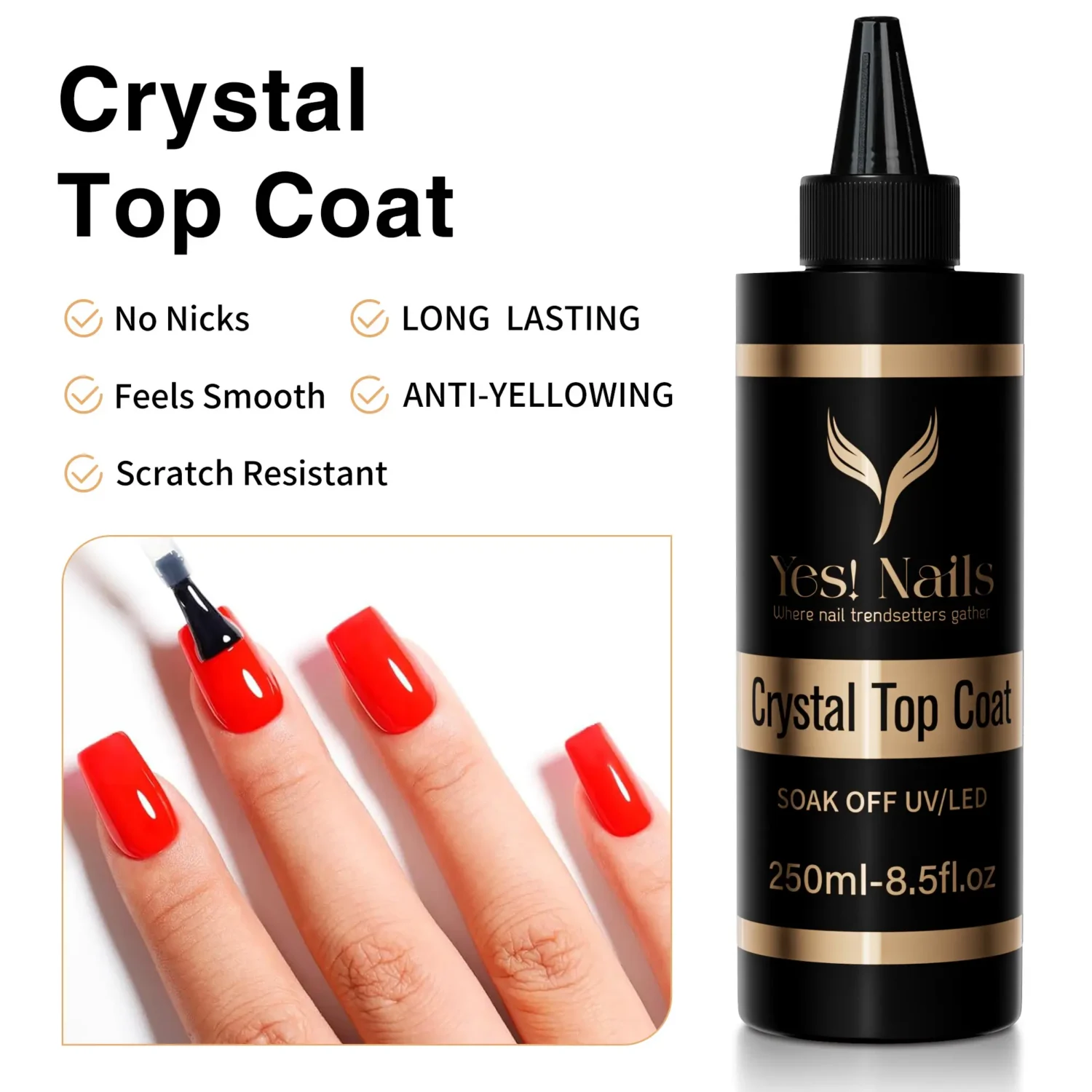 Alternative view of CRYSTAL TOP COAT – Refill Size (250ml)