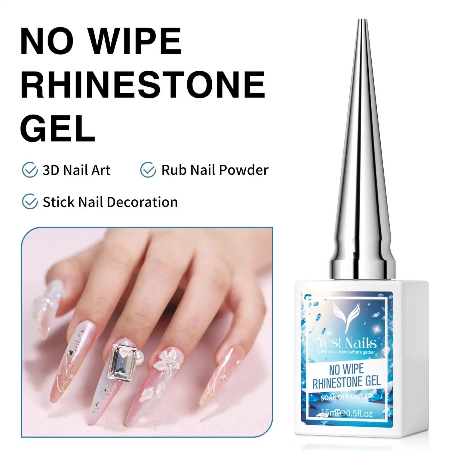 NO WIPE RHINESTONE GEL