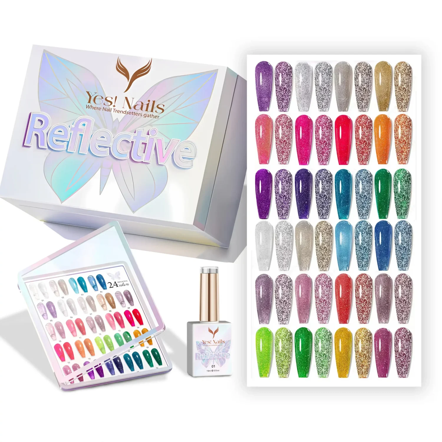 REFLECTIVE DISCO FLASH BLING GEL COLLECTION