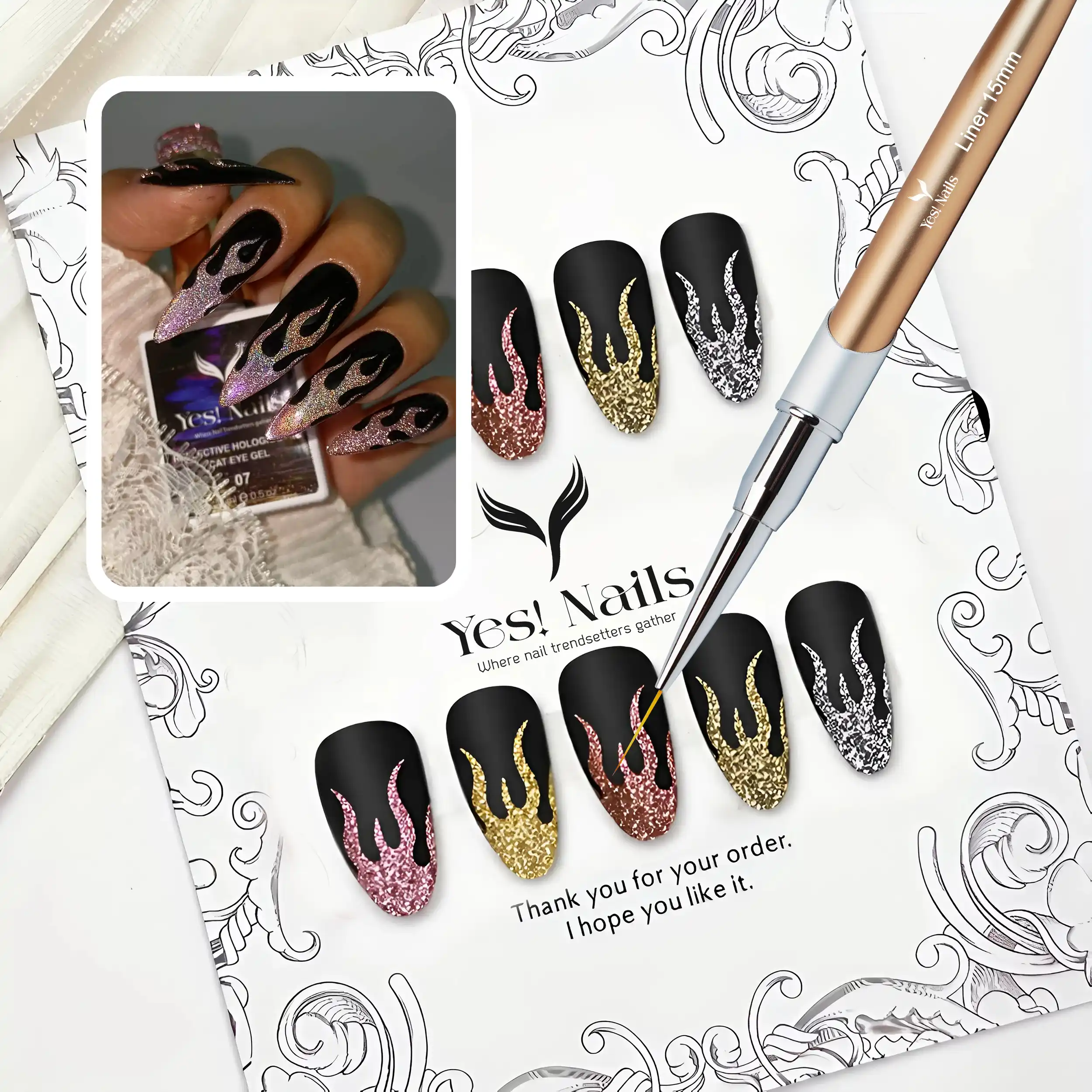 LINER NAIL ART BRUSH - 15mm - Image 2