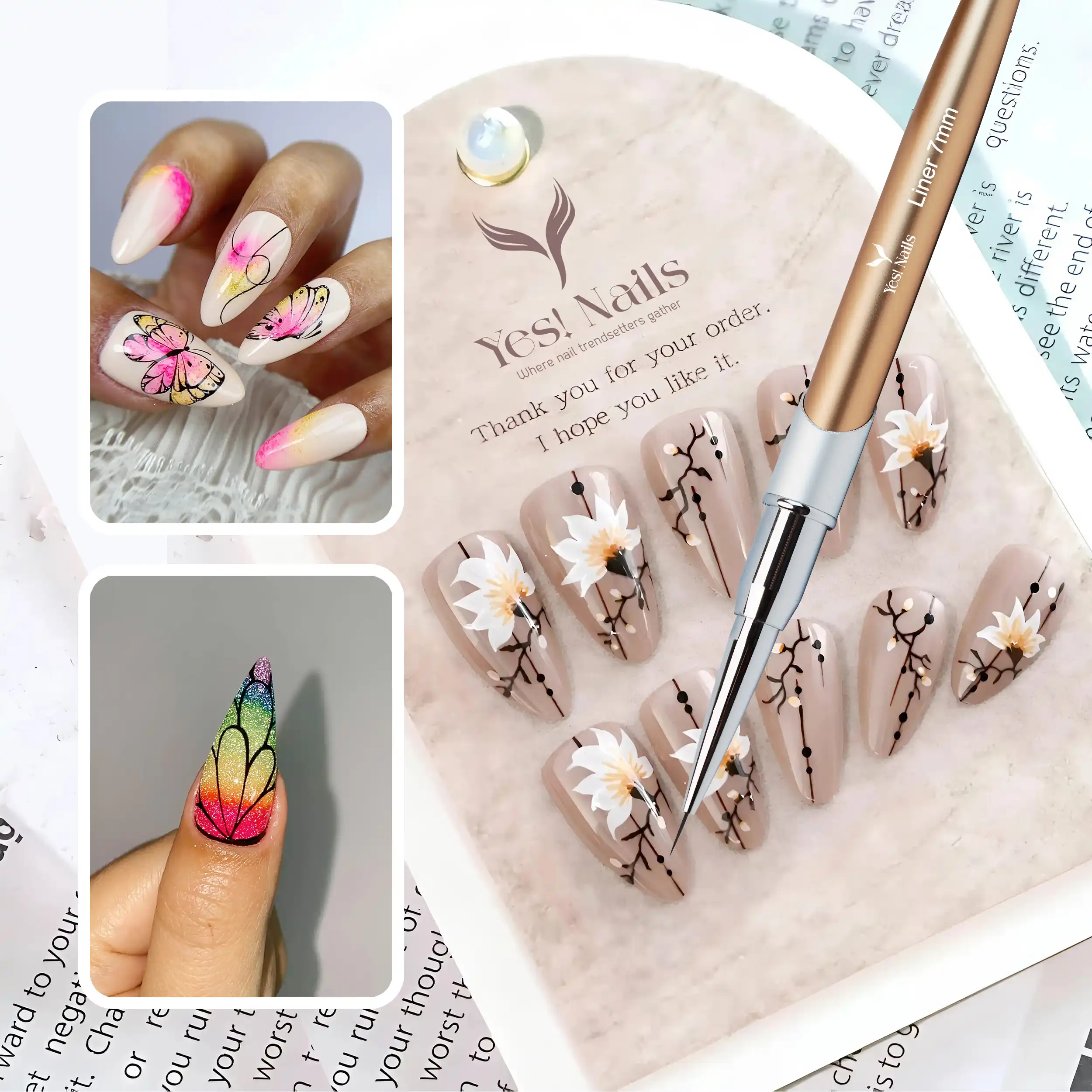 LINER NAIL ART BRUSH - 7mm - Image 2