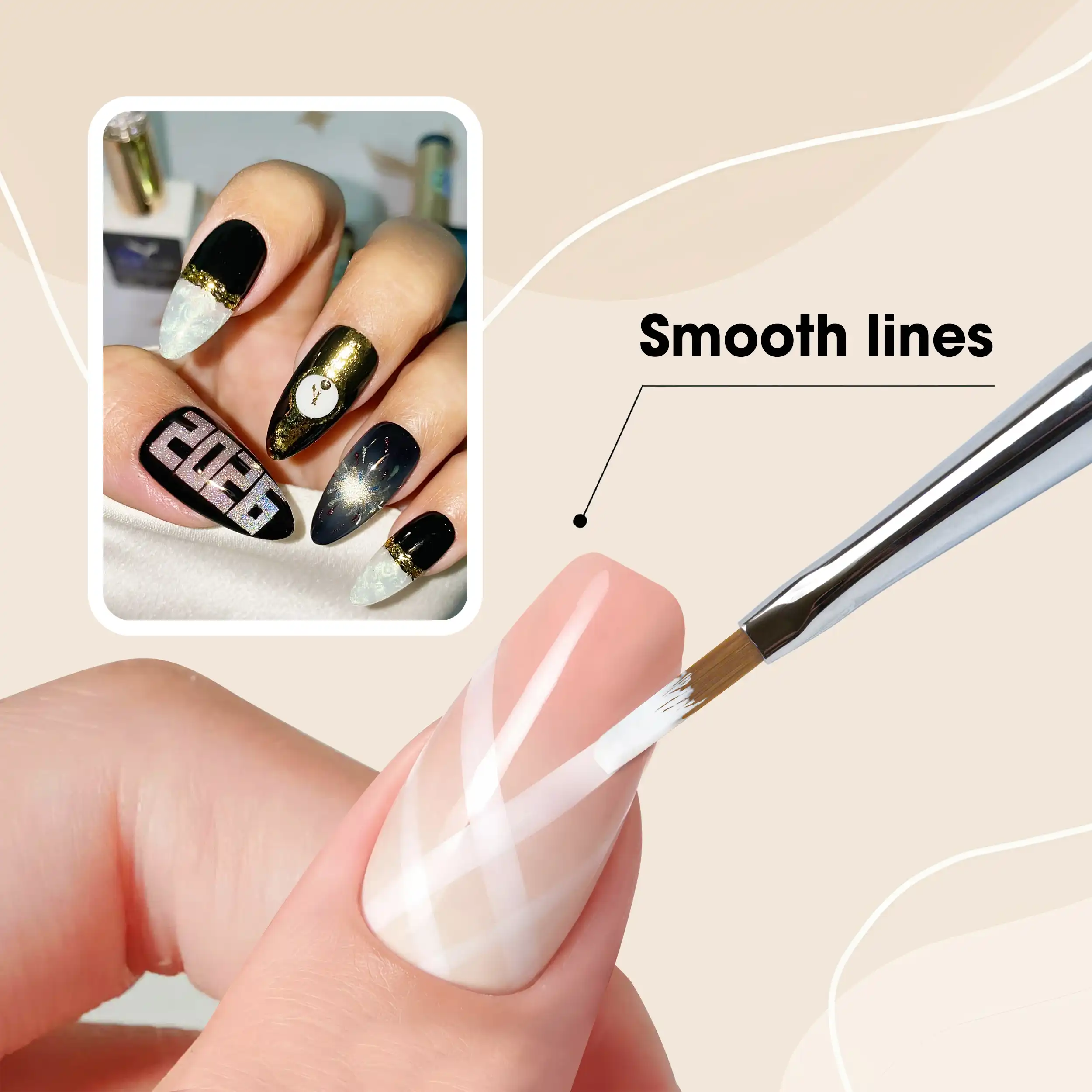 SMALL FLAT NAIL ART BRUSH - Image 2