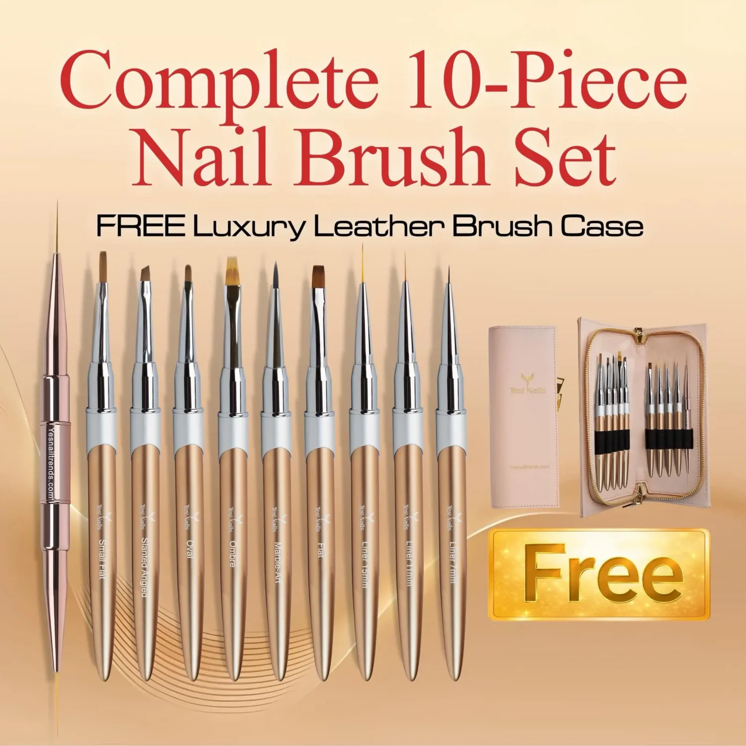 Alternative view of 10  NAIL ART BRUSHES SET